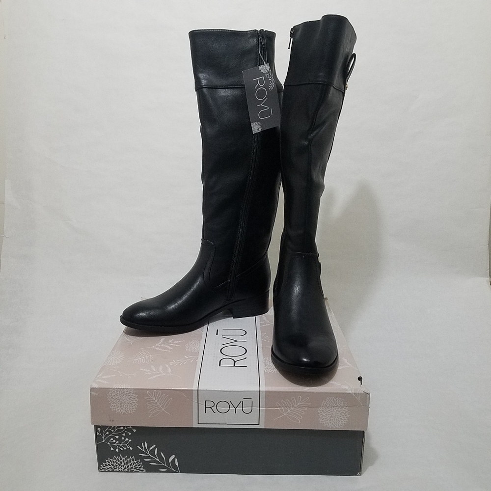 Royū "Stacy" Stacked Heel Riding Boots